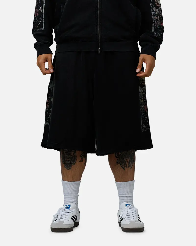Saint Morta Kingdomcome Baggy Sweat Shorts Vintage Black 1