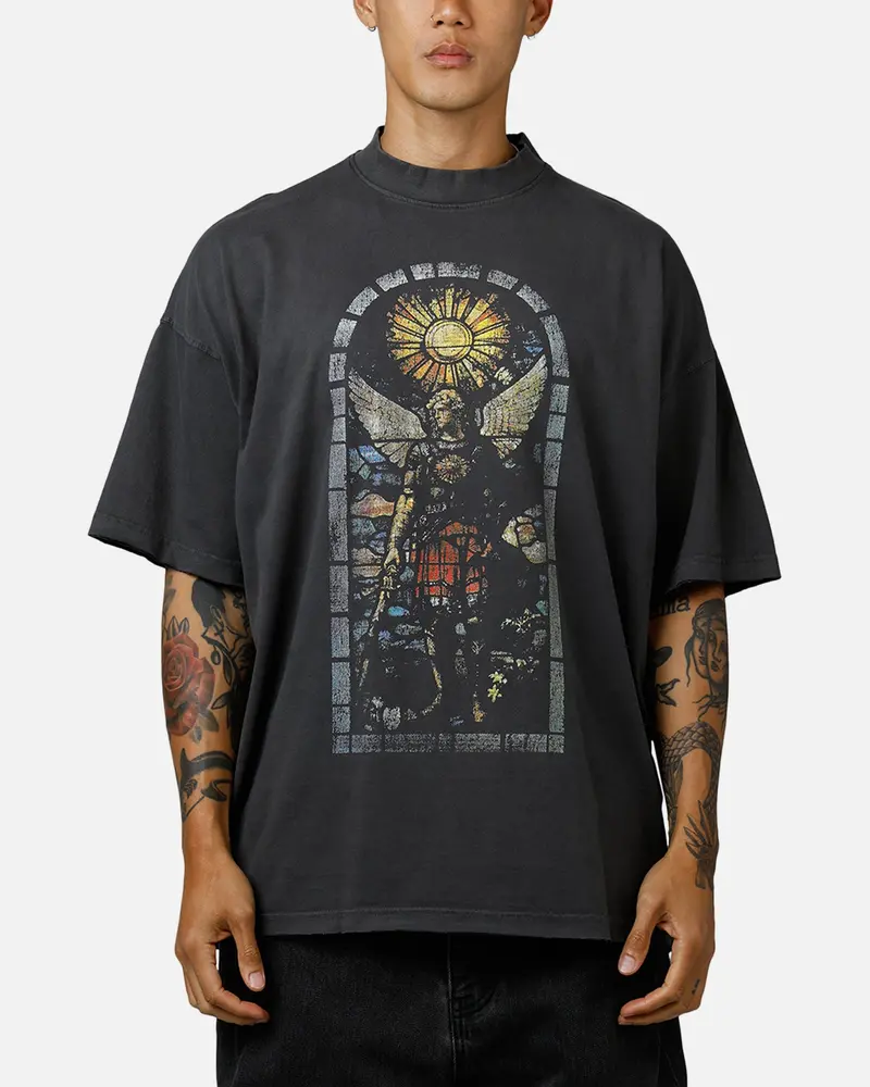 Saint Morta Kingdomcome Boxy T-Shirt Washed Charcoal 1