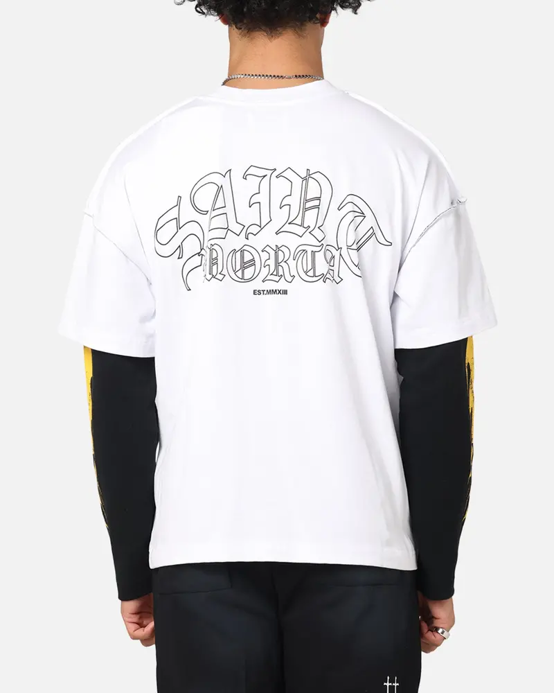 Saint Morta La Flame Long Sleeve T-Shirt White/Black 1