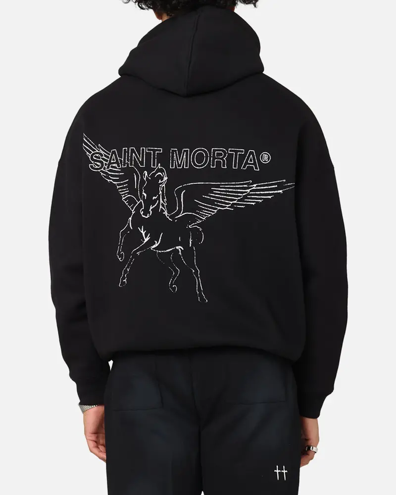 Saint Morta Liberty Boxy Hoodie Black 1