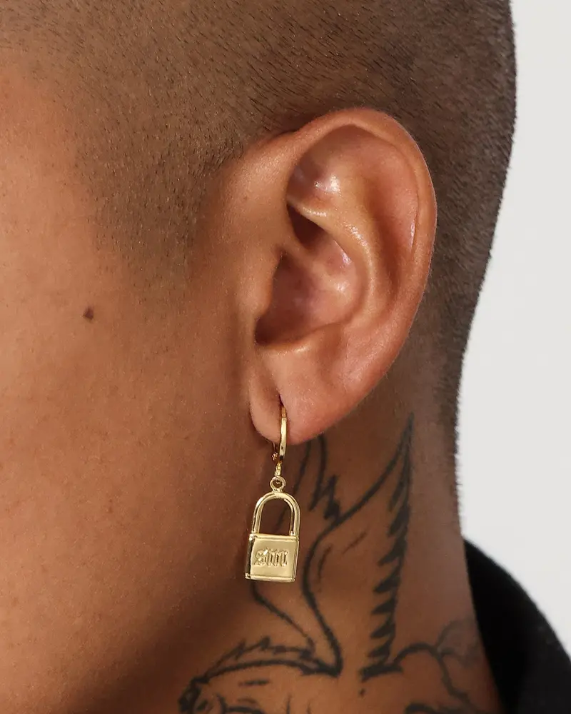 Saint Morta Locked And Found Earring Gold 1
