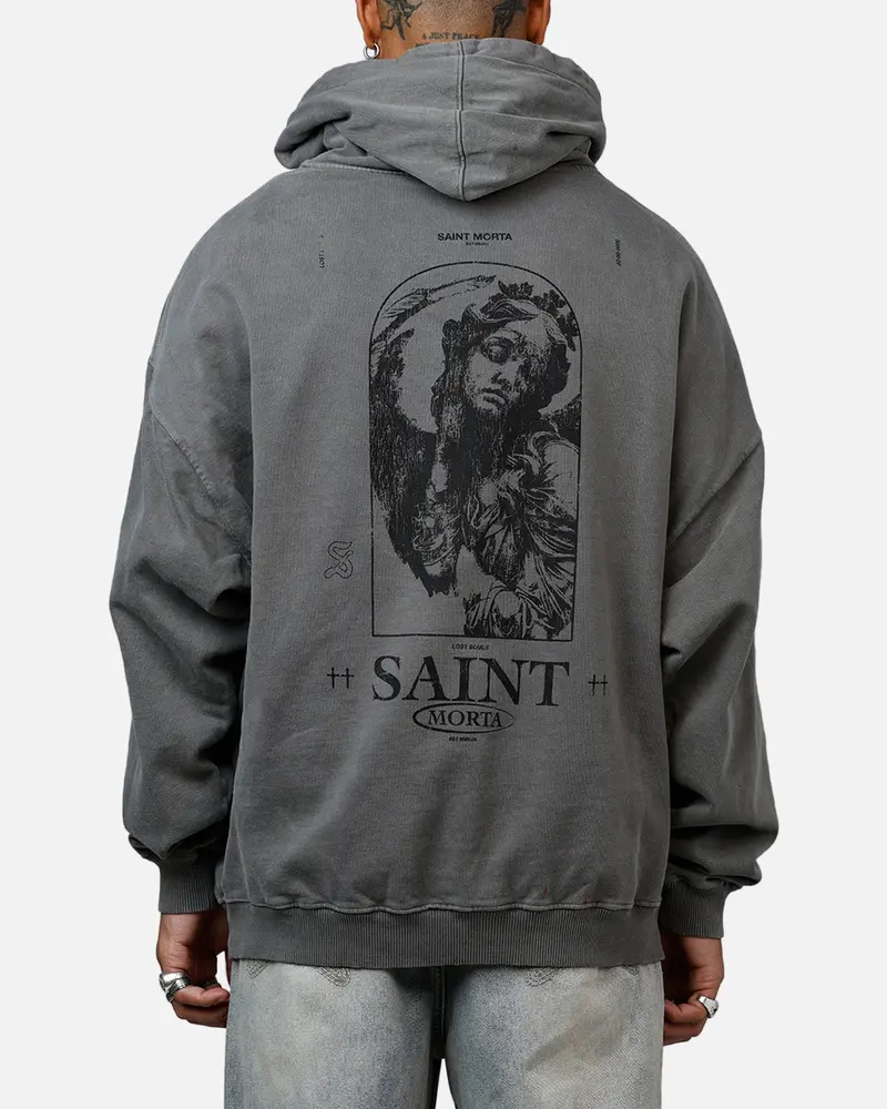 Saint Morta Lost Souls Premium Hoodie Washed Charcoal 1