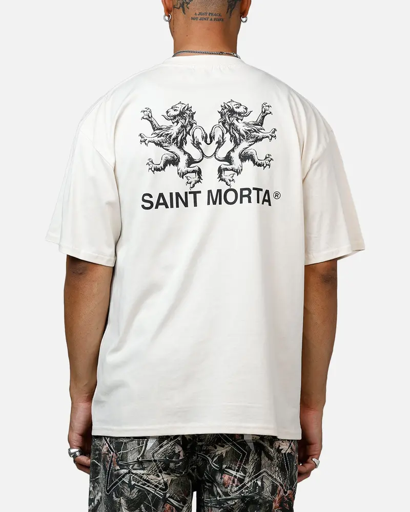 Saint Morta Lovers Club Heavyweight T-Shirt Off White 1