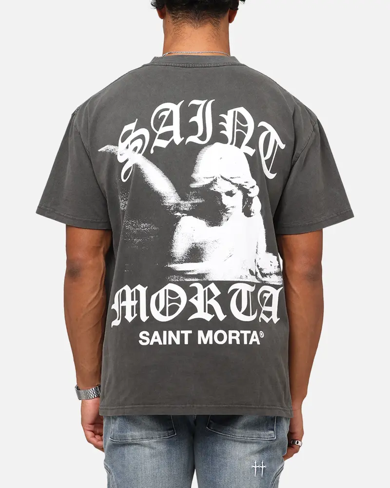 Saint Morta Maiden Boxy T-Shirt Black Wash 1