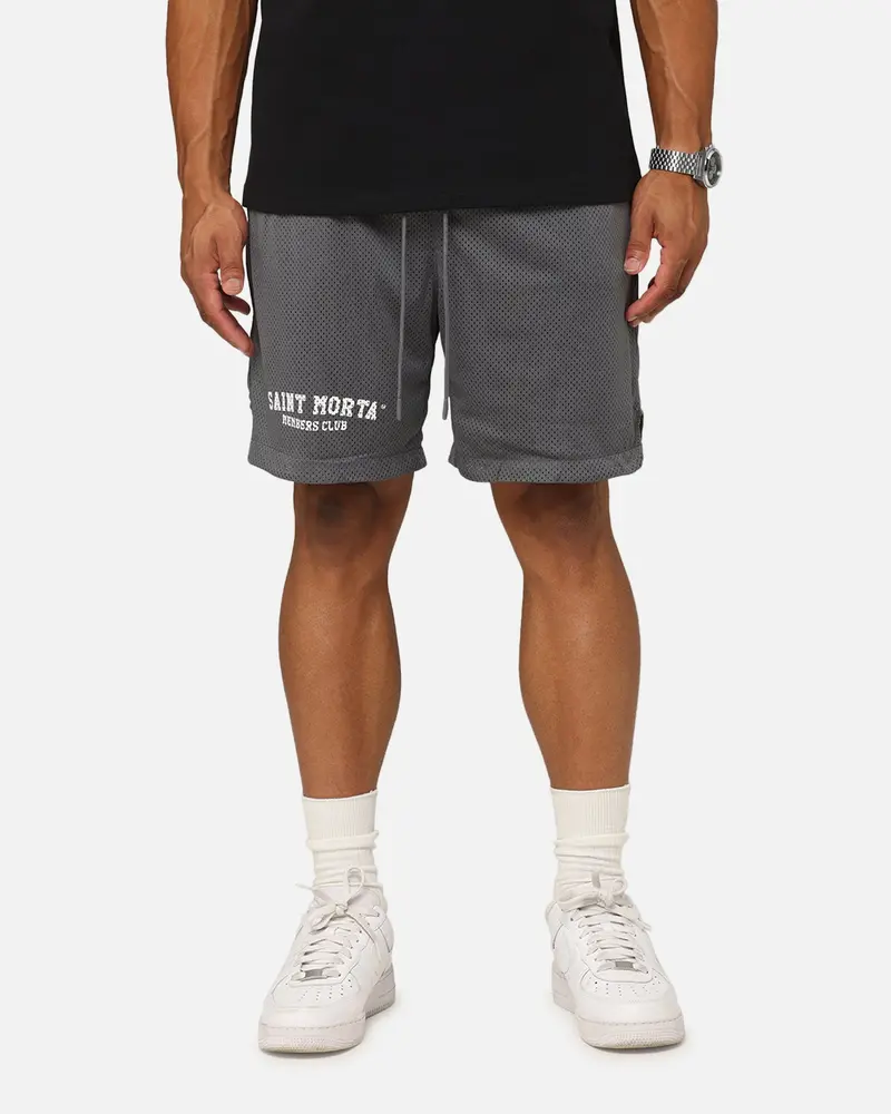 Saint Morta Members Club Mesh Shorts Dark Grey 1