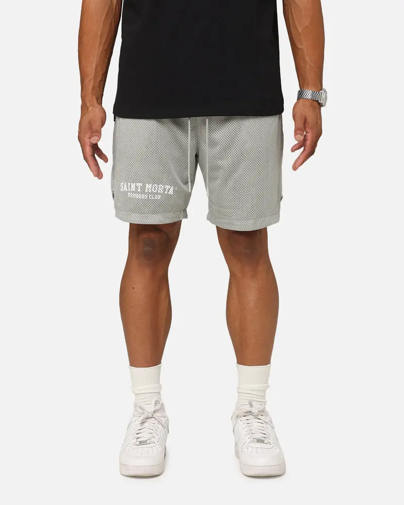 Saint Morta Members Club Mesh Shorts Light Grey 1