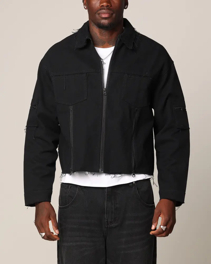 Saint Morta Nightcrawler Cuttoff Jacket Black 1