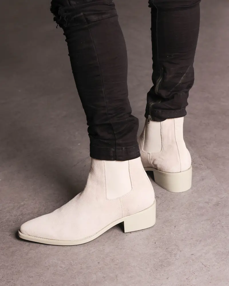 Saint Morta Nomad Pointy Toe Chelsea Boot Light Grey 1