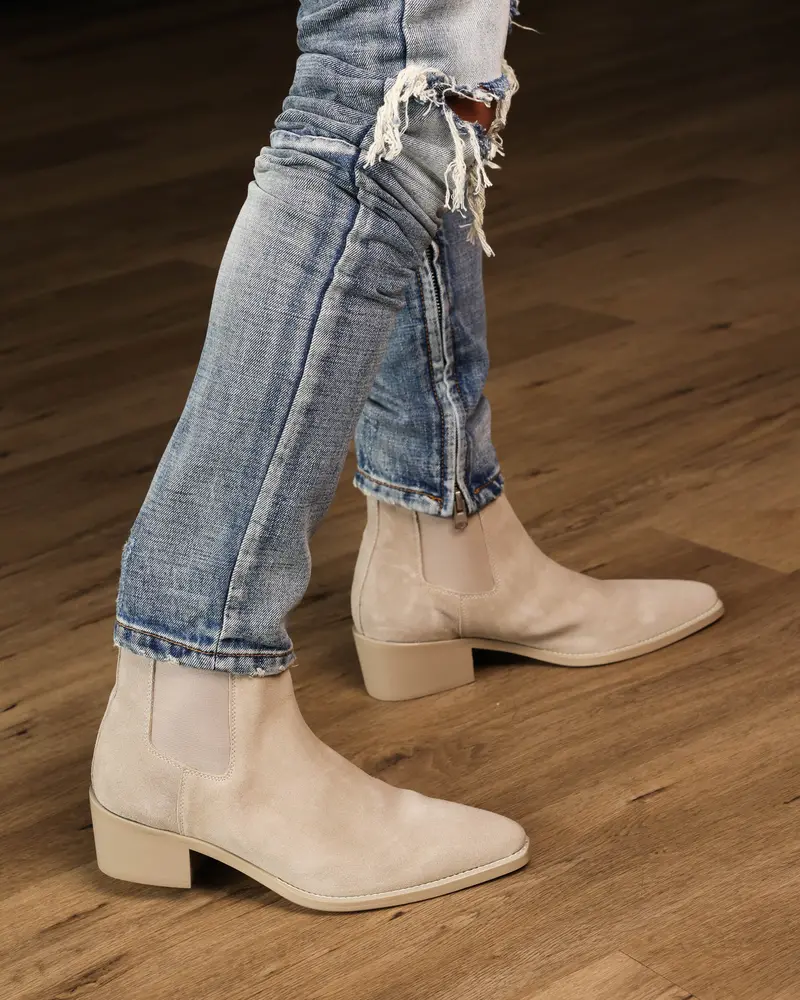 Saint Morta Nomad Pointy Toe Chelsea Boot Light Stone 1