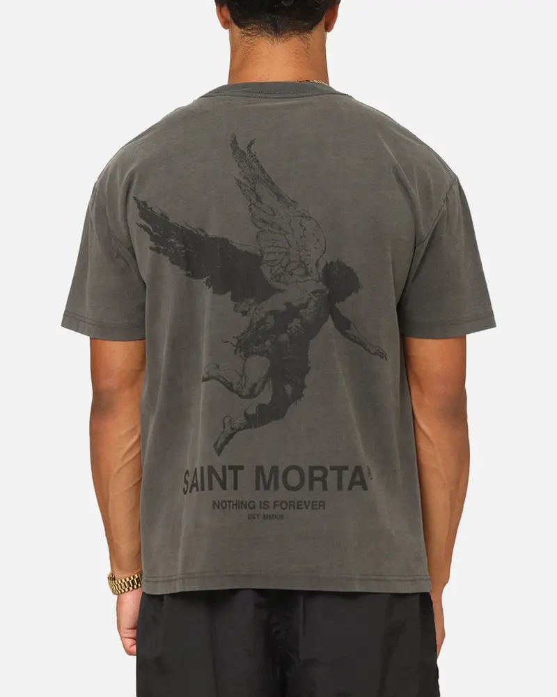 Saint Morta Nothing Is Forever Boxy T-Shirt Black Wash 1