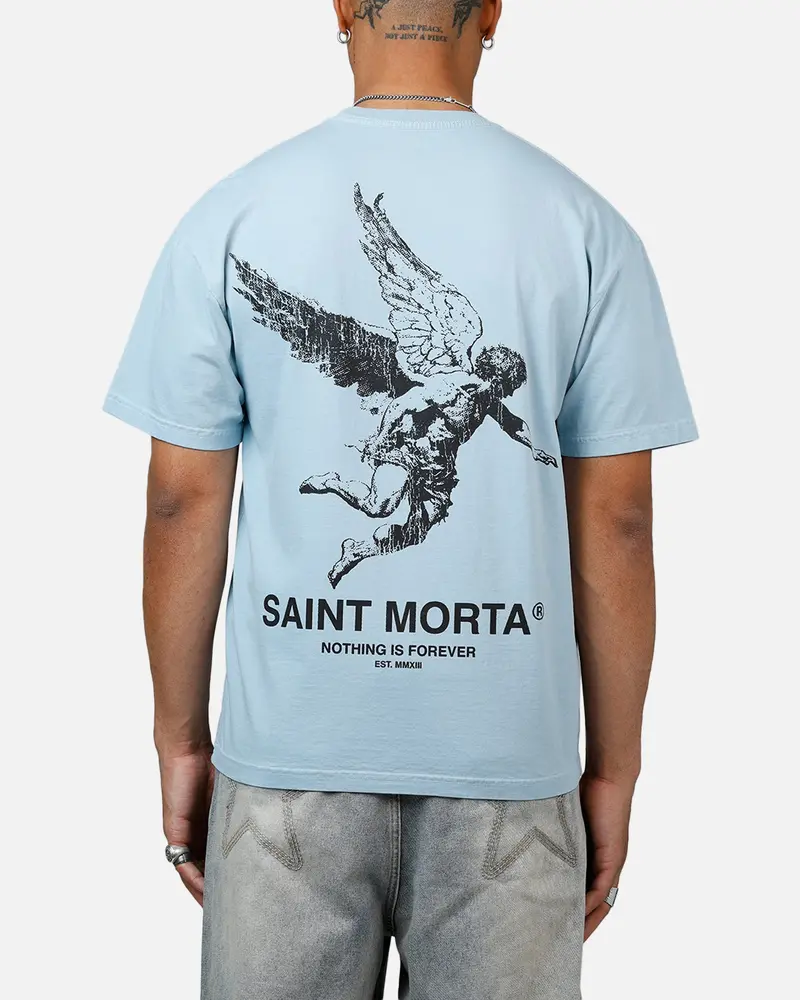 Saint Morta Nothing Is Forever Drop T-Shirt Slate Blue 1