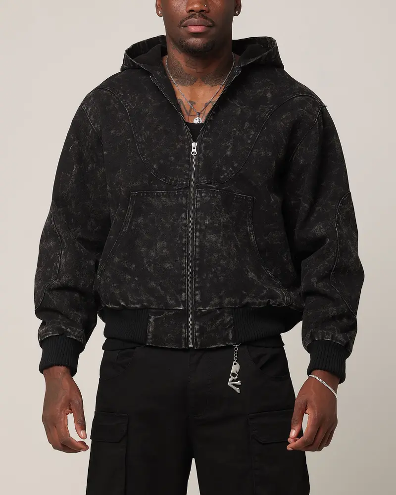 Saint Morta Onyx Workwear Jacket Black Wash 1