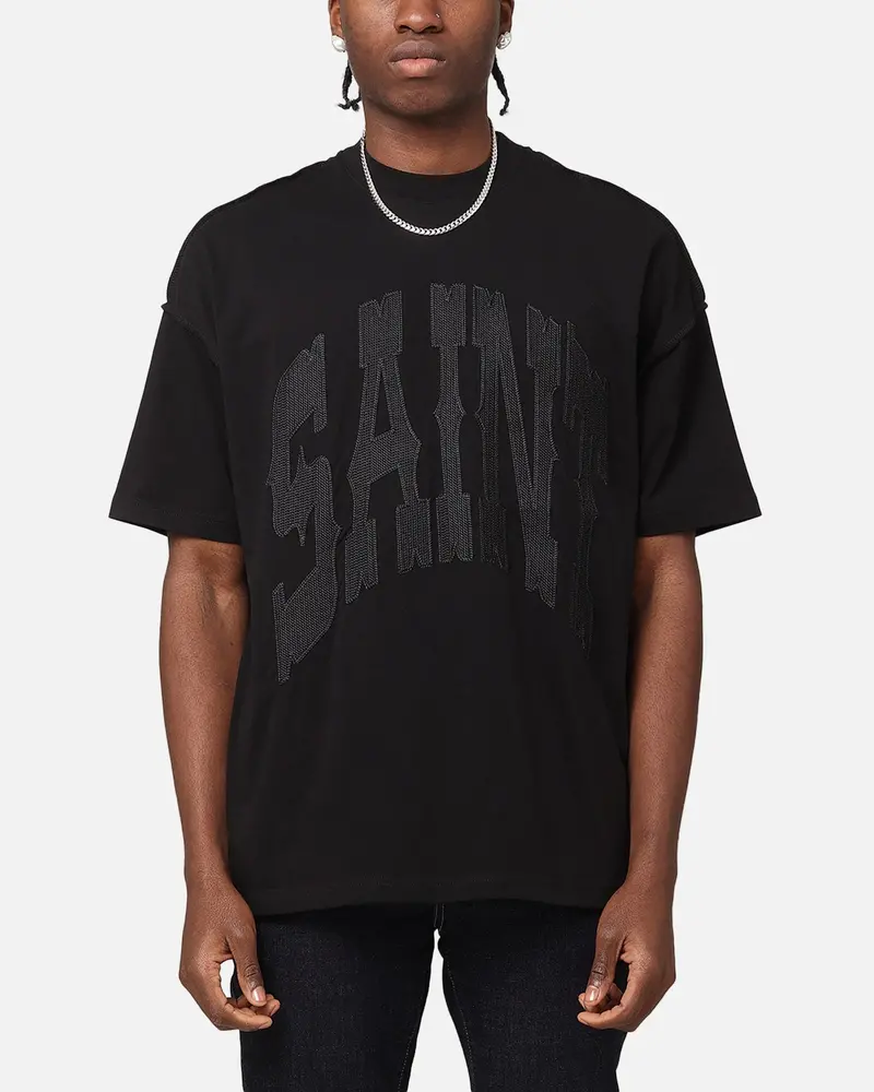 Saint Morta Outlaw Xweave Boxy T-Shirt Black 1