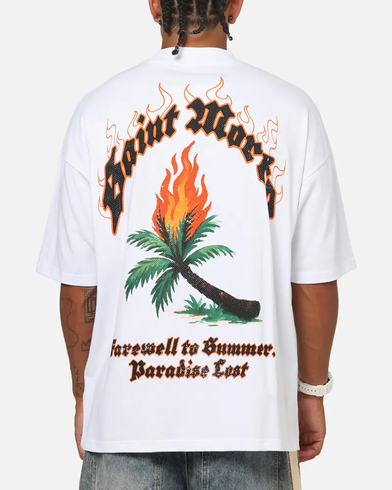 Saint Morta Palm Fire T-Shirt White 1