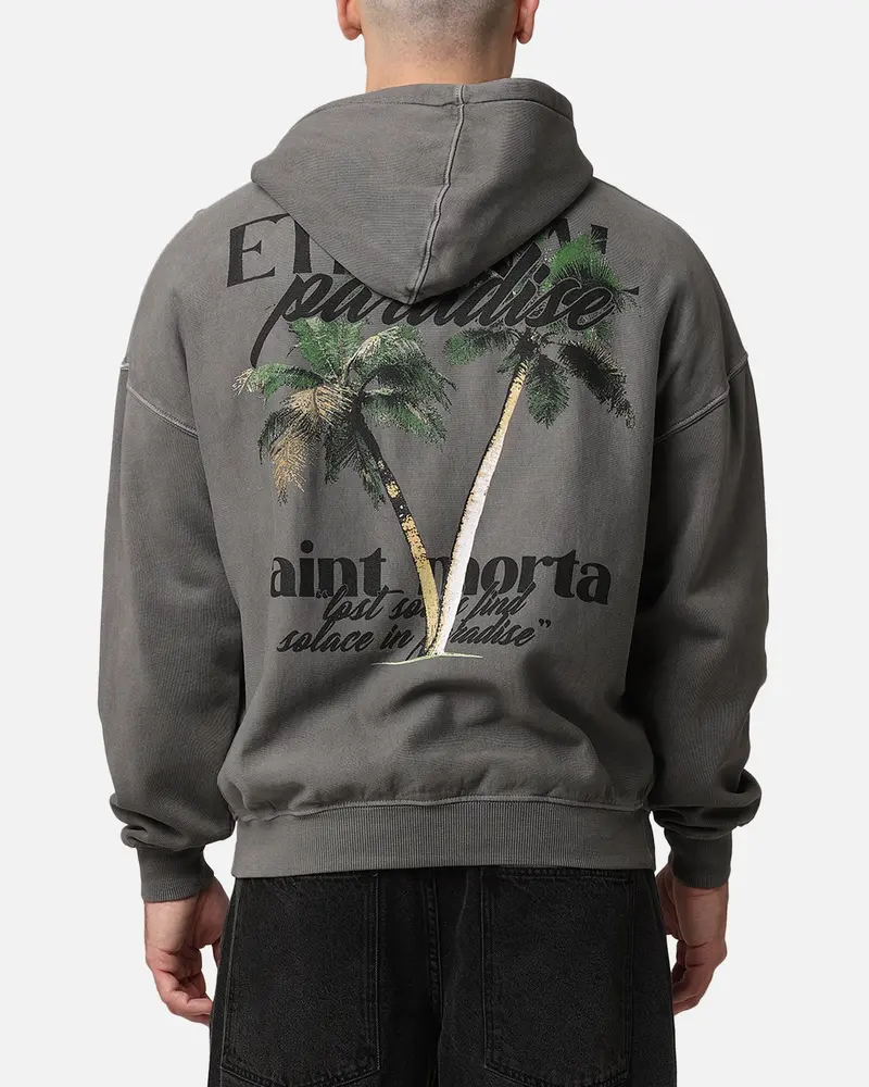 Saint Morta Paradise Hoodie Washed Charcoal 1
