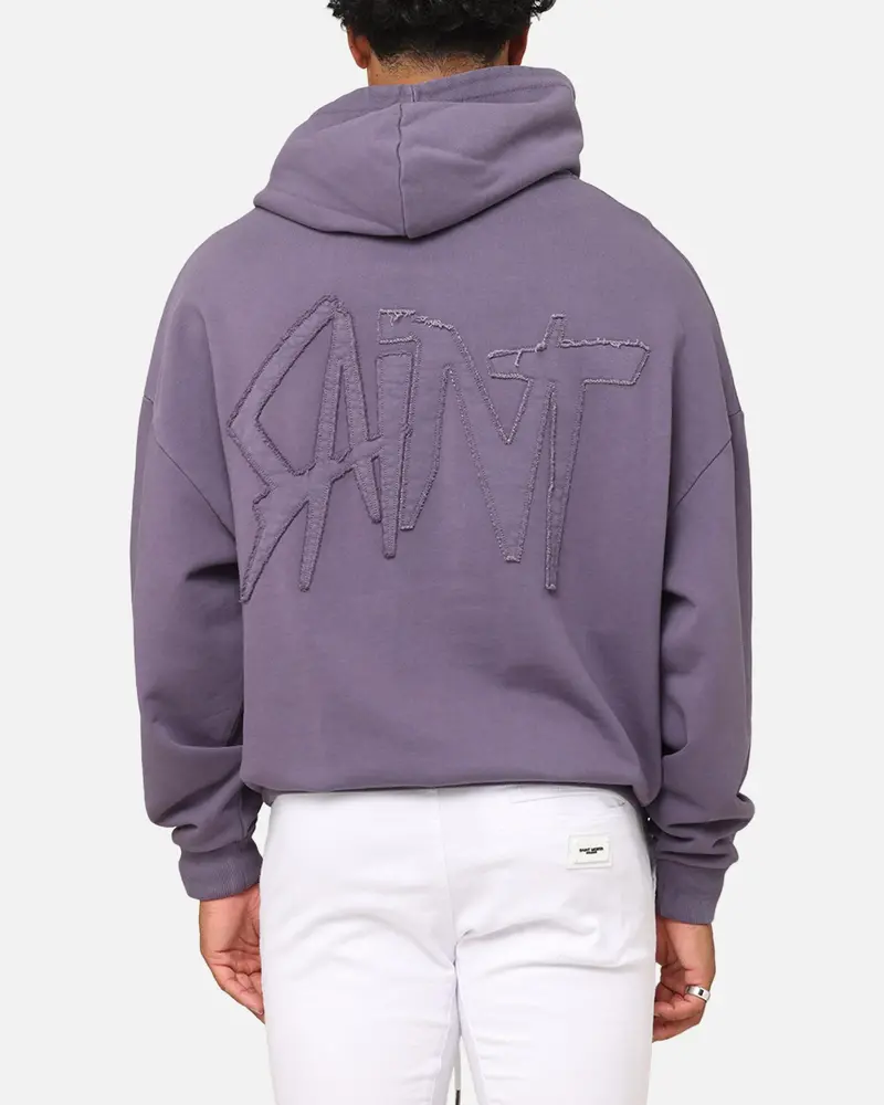 Saint Morta Pericles Applique Hoodie Purple 1
