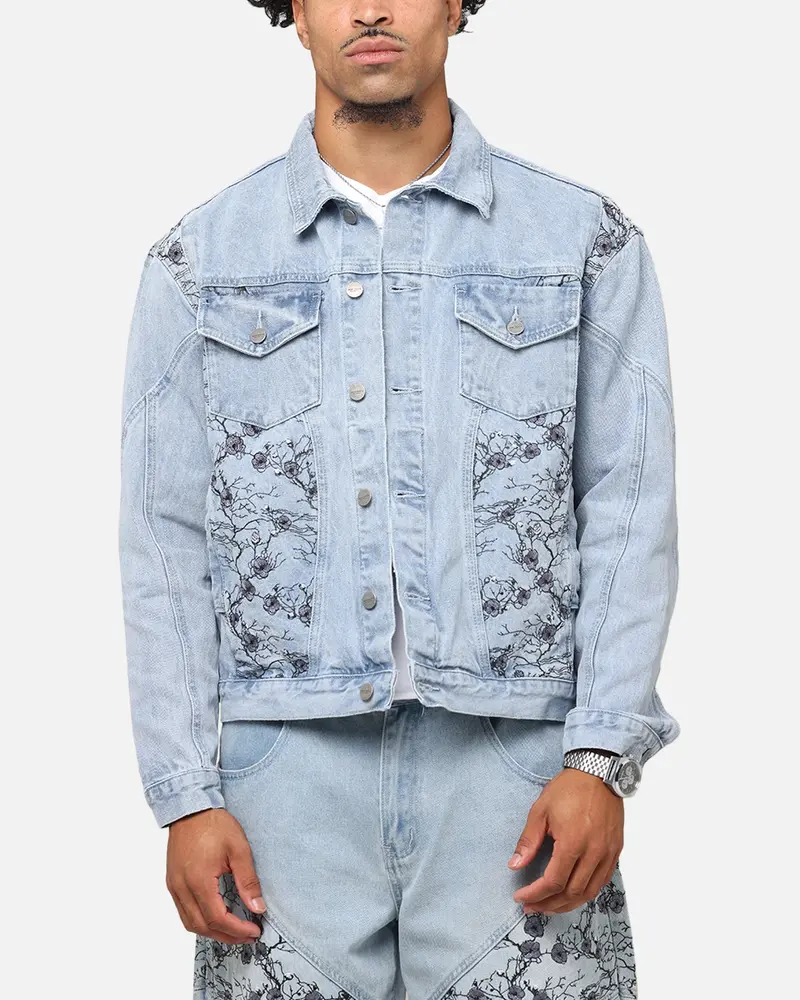 Saint Morta Poison Ivy Panel Denim Jacket Mid Blue 1