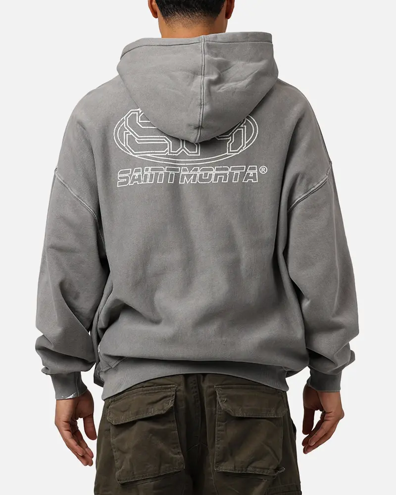 Saint Morta Rage Motors Premium Hoodie Washed Charcoal 1