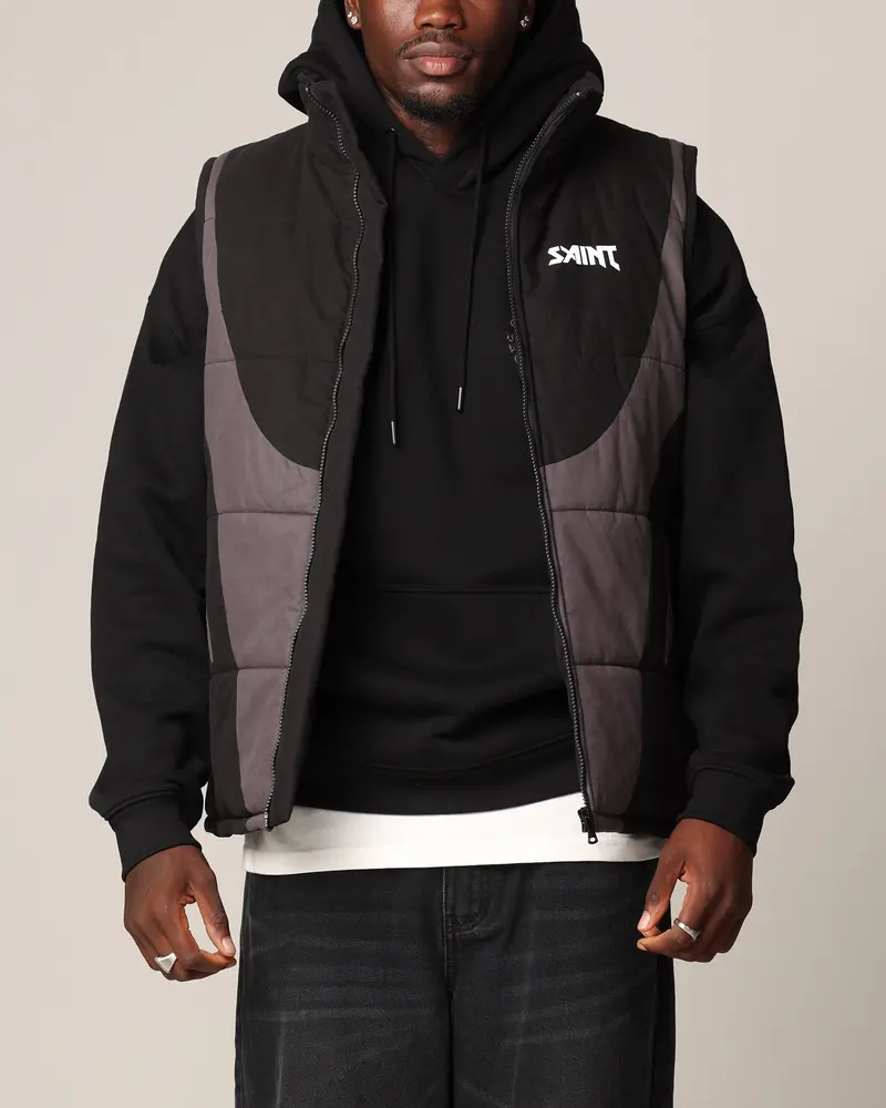 Saint Morta Rage Puffer Vest Black/Grey 1
