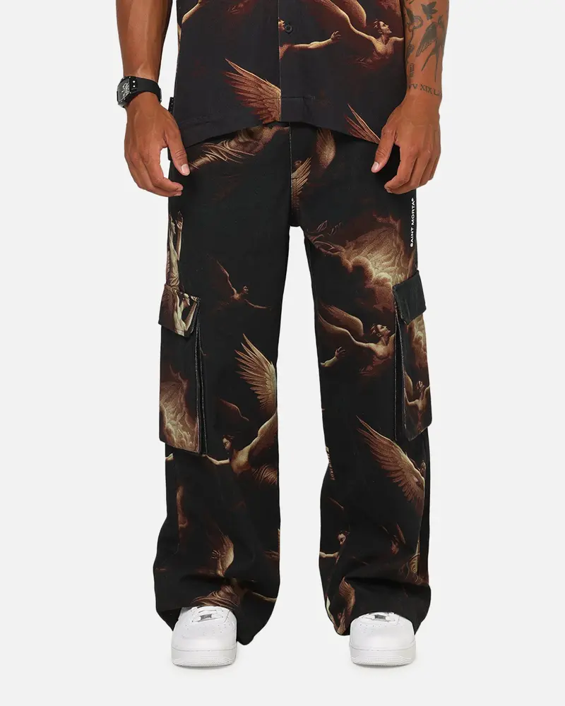 Saint Morta Rapture Cargo Pants Black/Orange 1