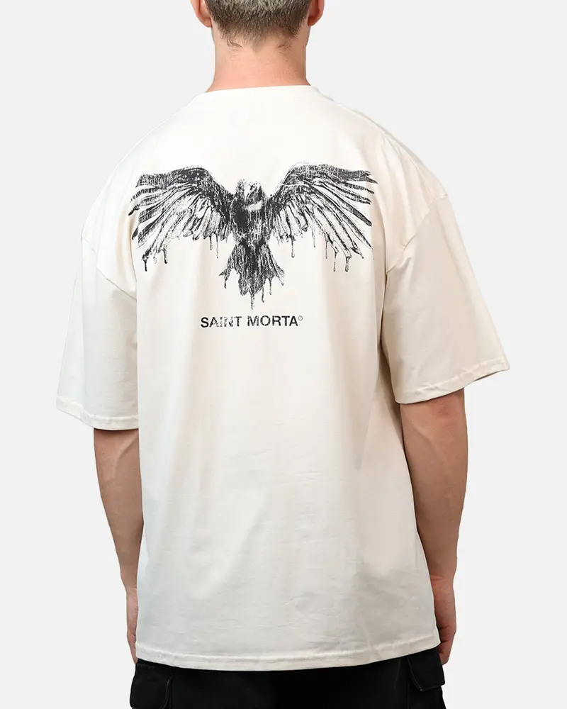 Saint Morta Raven T-Shirt Off White 1