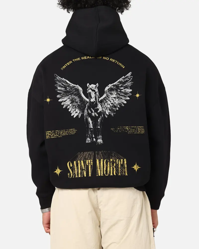 Saint Morta Realm Of Return Boxy Hoodie Black 1