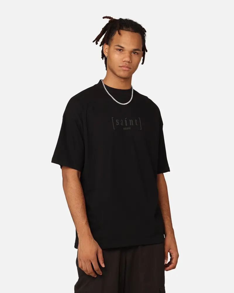 Saint Morta Rebirth Mock Neck T-Shirt Black 1