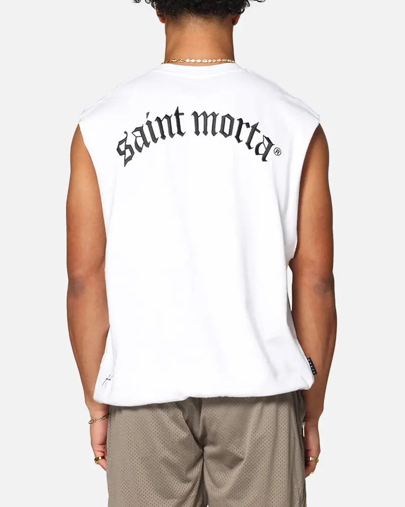 Saint Morta Rev Terry Cut Off Tank White 1