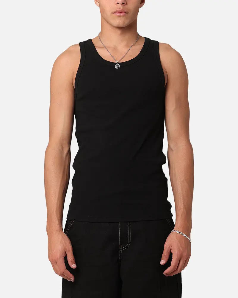 Saint Morta Rib Beater Singlet Black 1