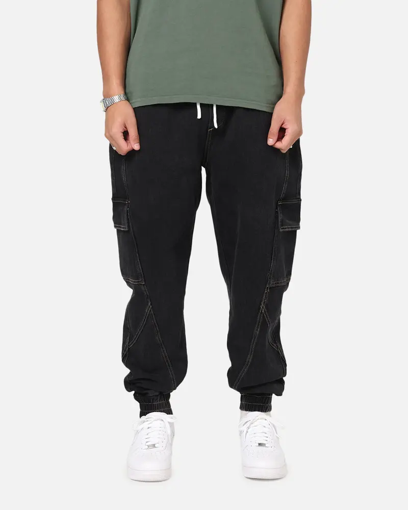 Saint Morta Rodeo Denim Joggers Black Shadow 1