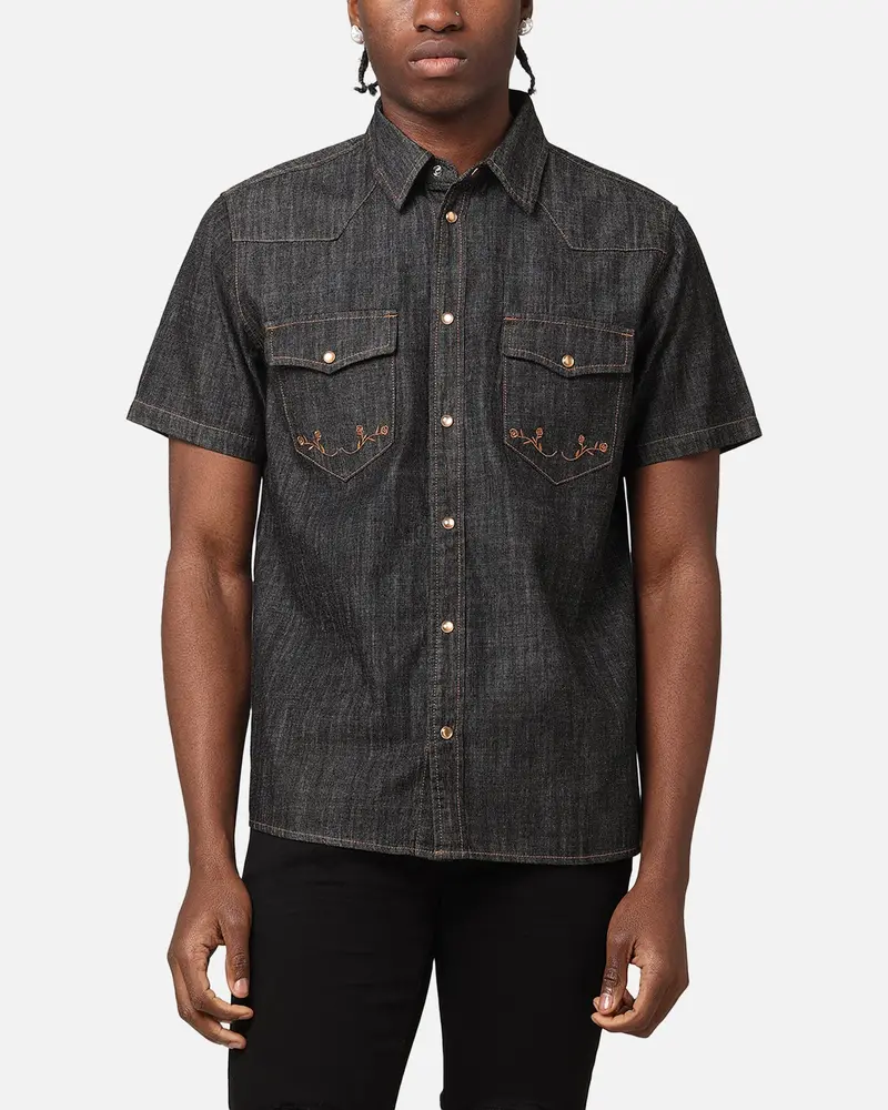 Saint Morta Rodeo Denim Shirt Black 1