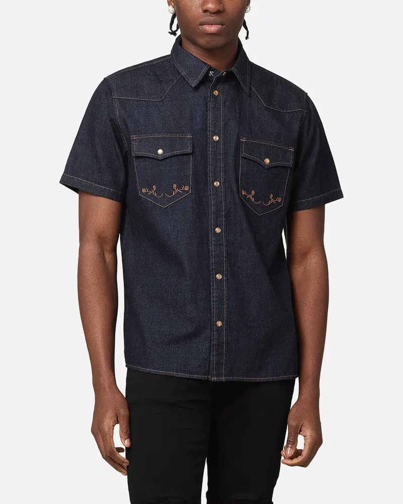 Saint Morta Rodeo Denim Shirt Dark Indigo 1