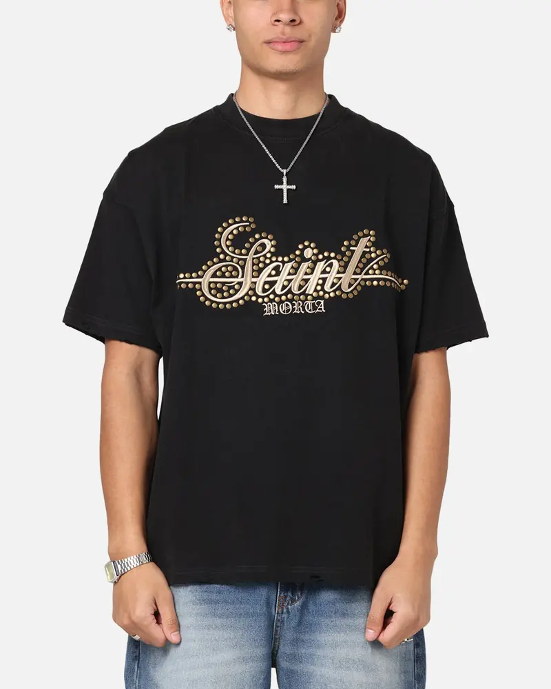 Saint Morta Rodeo Drive Boxy T-Shirt Black/Brown 1