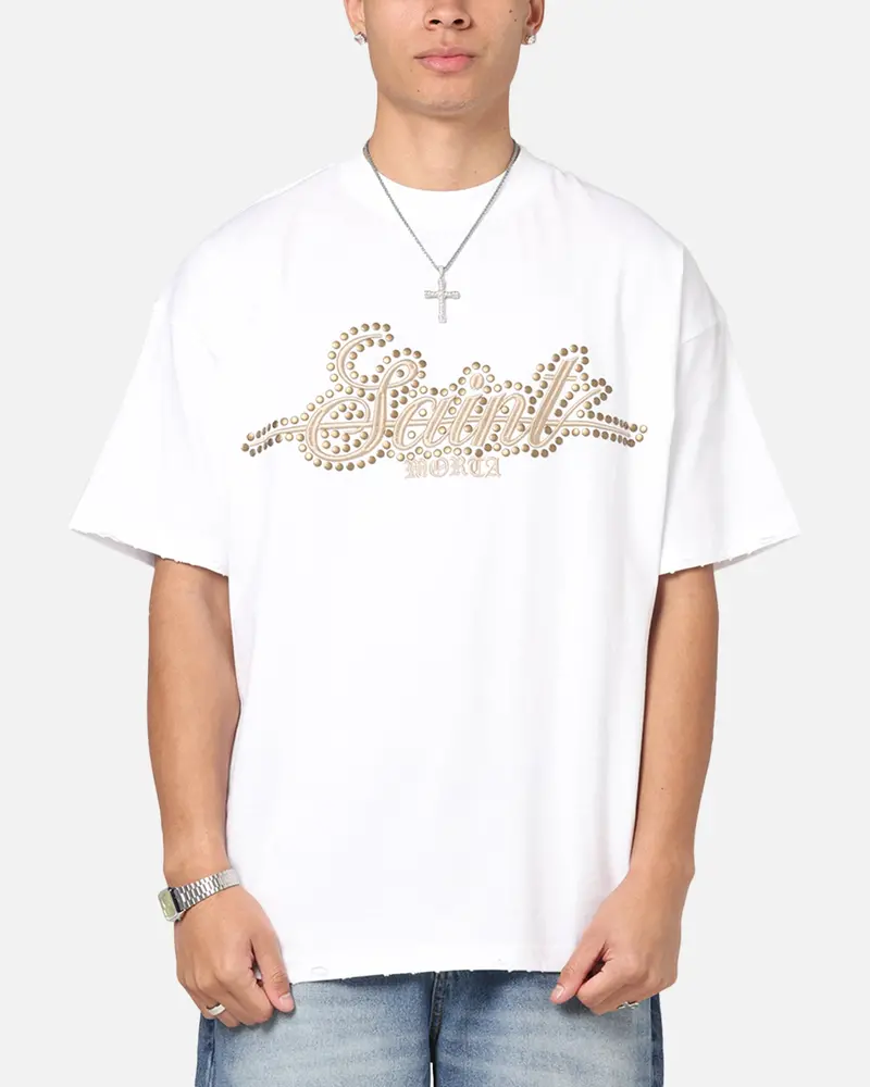 Saint Morta Rodeo Drive Boxy T-Shirt White/Brown 1
