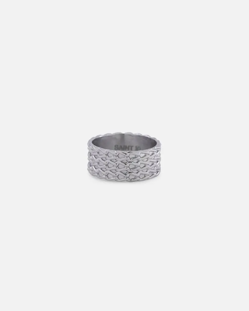 Saint Morta Rope Chain Ring White Gold 1