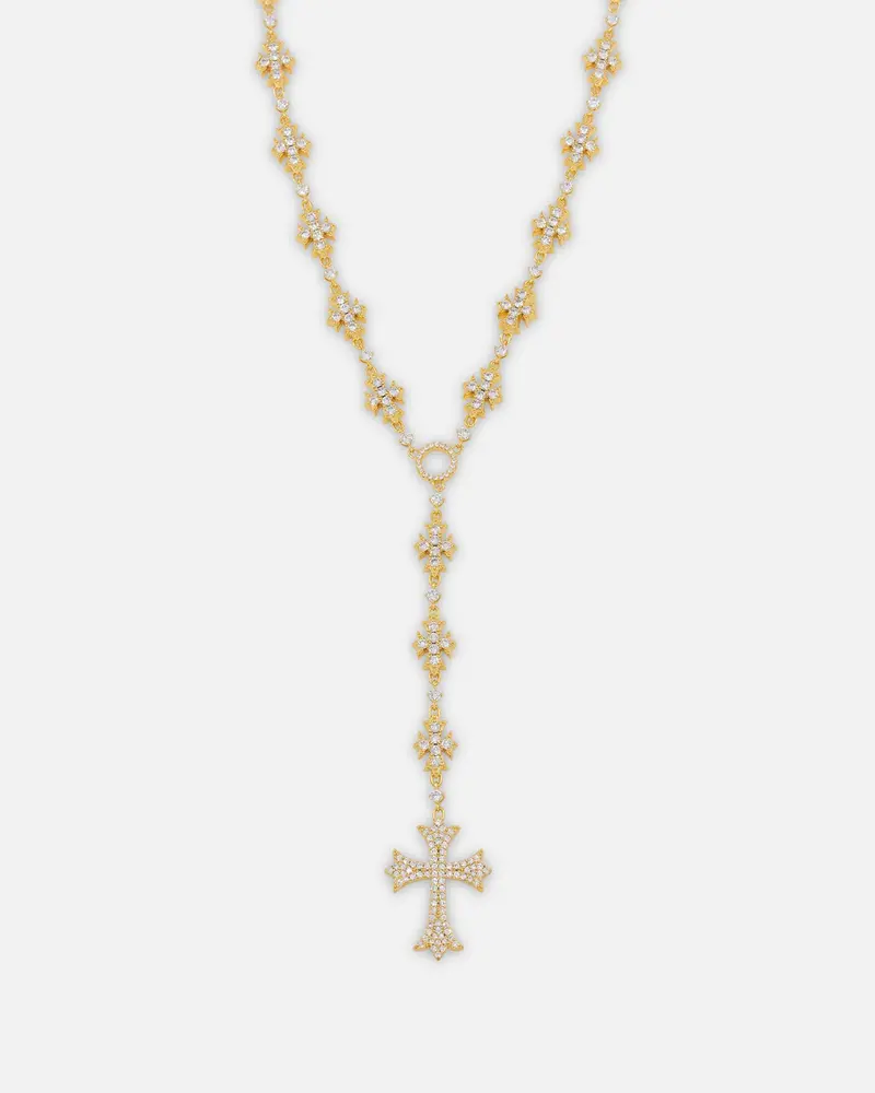 Saint Morta Rosary Cross Chain Gold 1