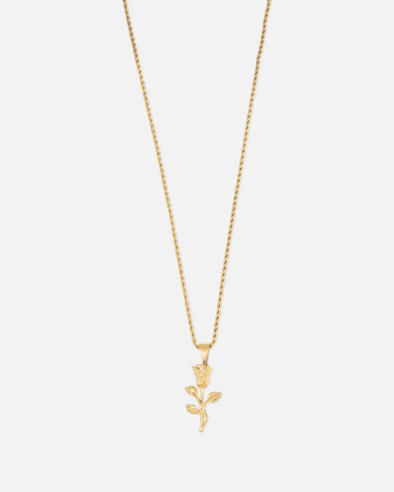 Saint Morta Rose Pendant Chain Gold 1