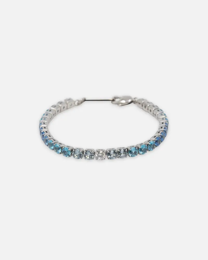 Saint Morta Round Cut Tennis Bracelet Iced White Gold 1
