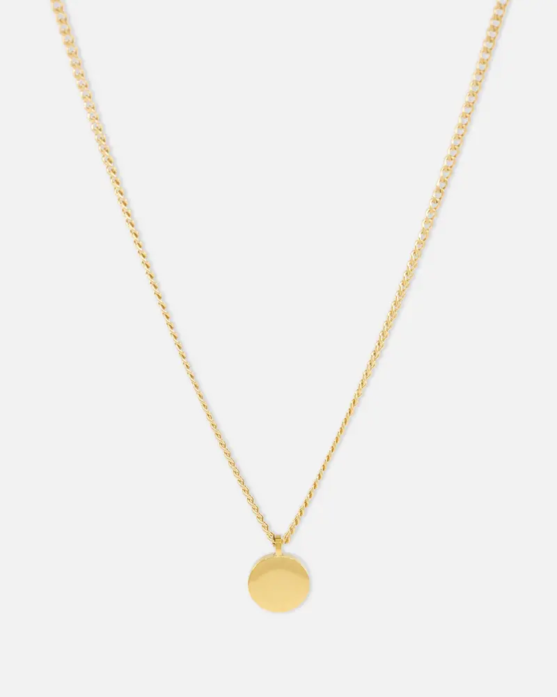 Saint Morta Round Totem Pendant Chain Gold 1