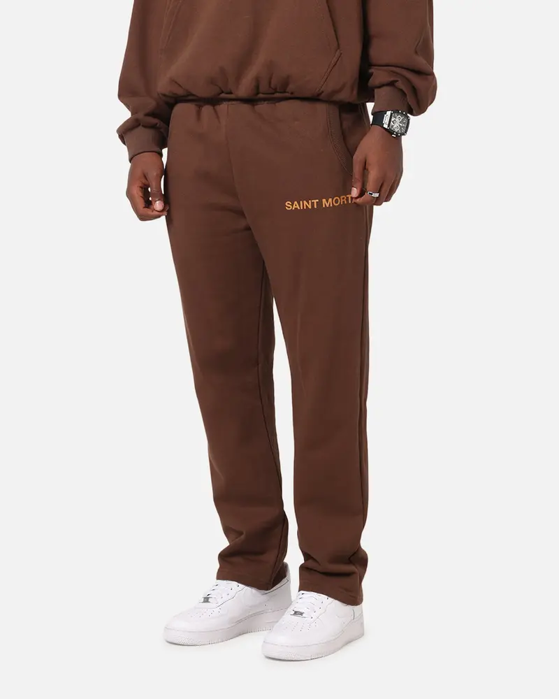 Saint Morta Sacred Script Track Pants Brown 1