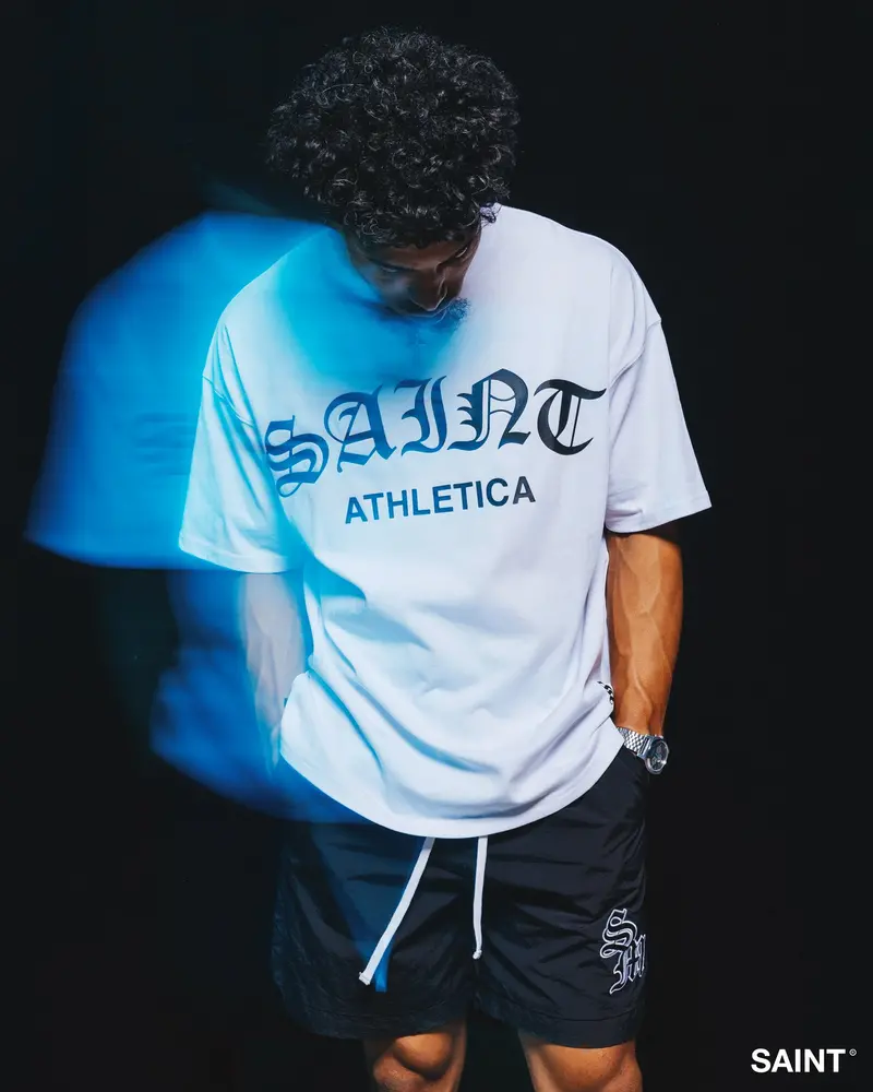 Saint Morta Saint Athletica Boxy T-Shirt White/Black 1