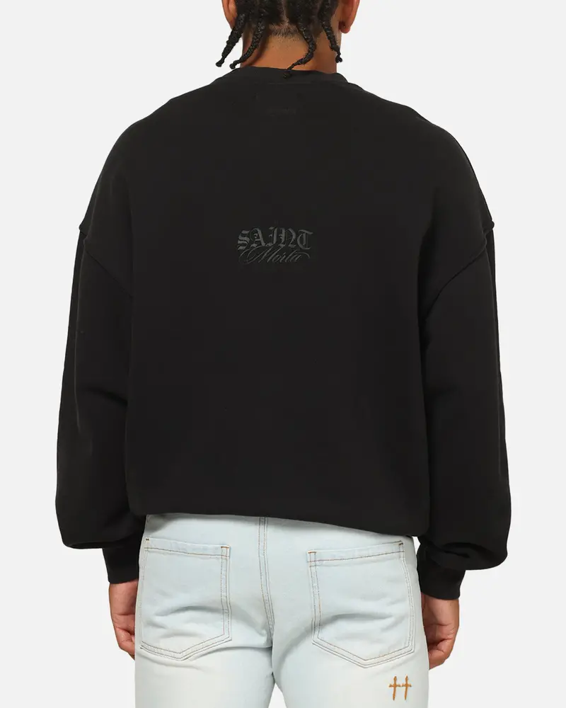 Saint Morta Serenity Crewneck Black Wash 1