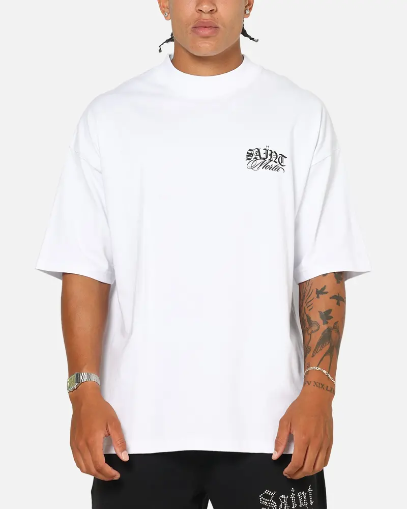 Saint Morta Serenity Mock Neck T-Shirt White 1