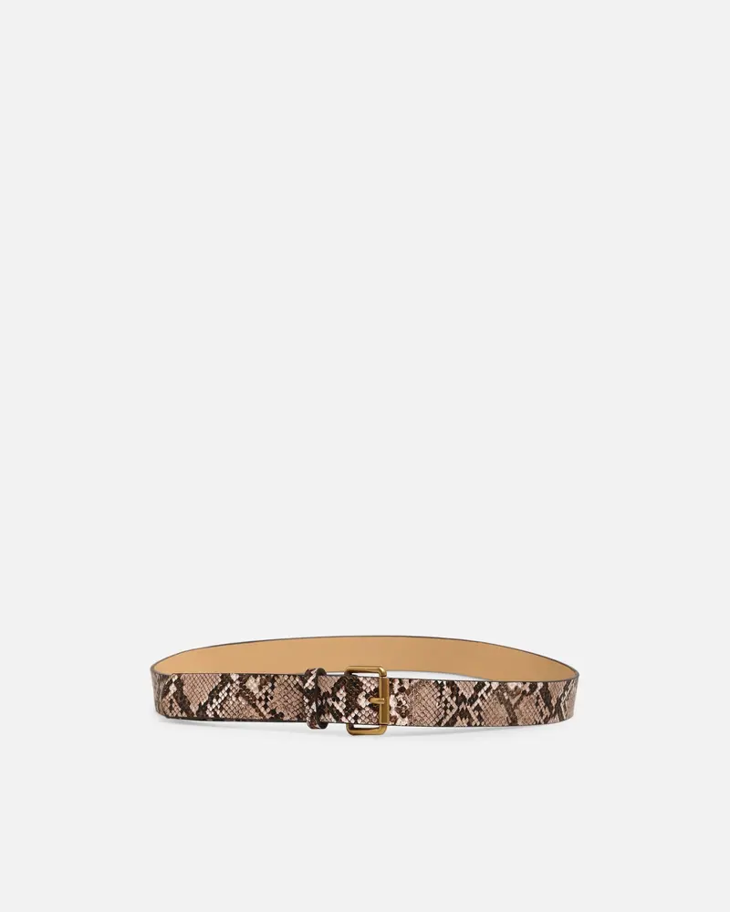 Saint Morta Snakeskin Belt Brown 1
