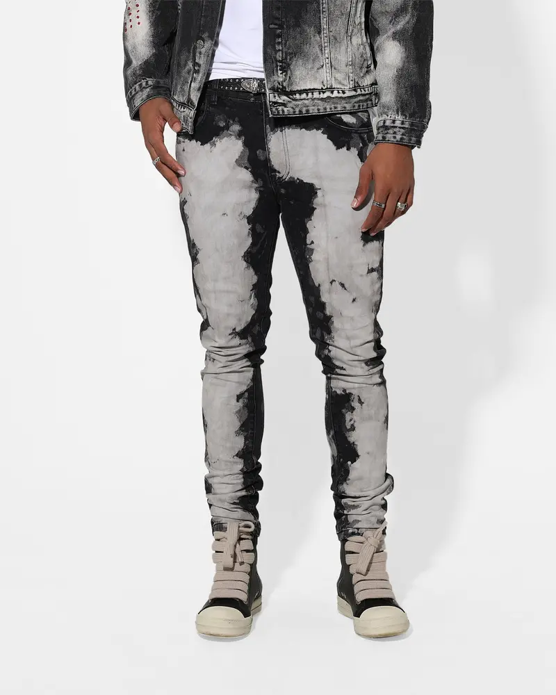 Saint Morta Splat Jeans Black/Grey 1