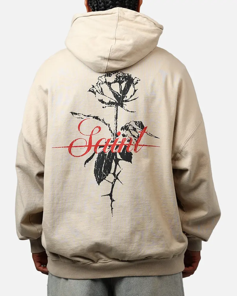Saint Morta St Valentines Boxy Hoodie Stone 1