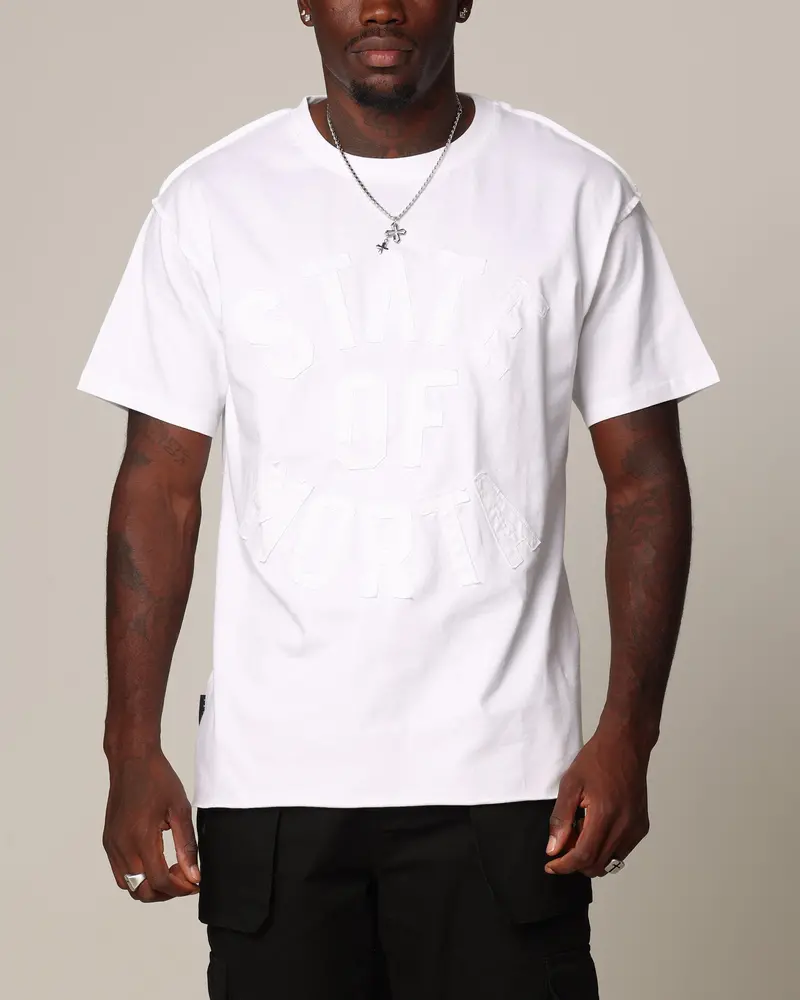 Saint Morta State Of Morta Appliqué T-Shirt White 1