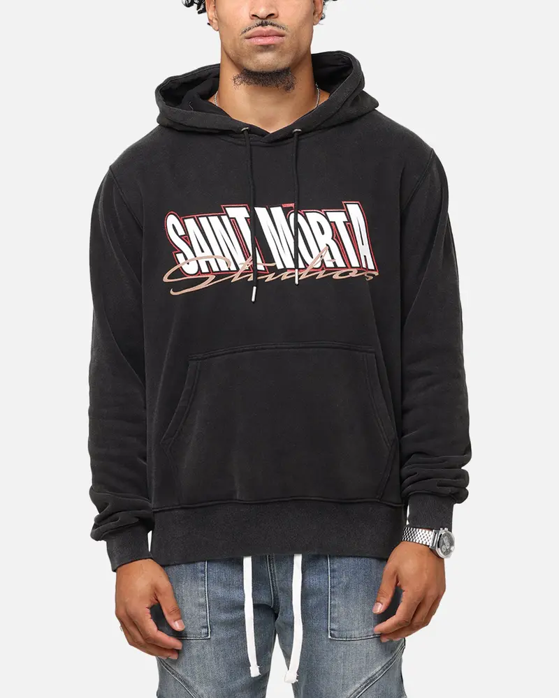 Saint Morta Studios Boxy Hoodie Vintage Black 1