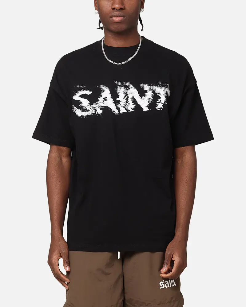 Saint Morta System Overload Boxy T-Shirt Black 1
