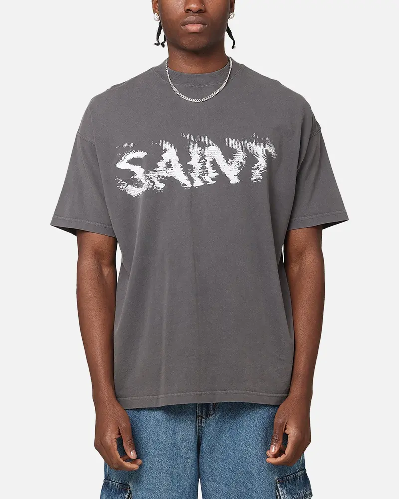 Saint Morta System Overload Boxy T-Shirt Charcoal 1